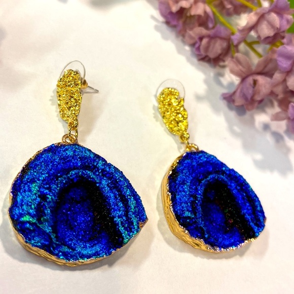 Stunning volcanic rock drop earrings! - Picture 6 of 7